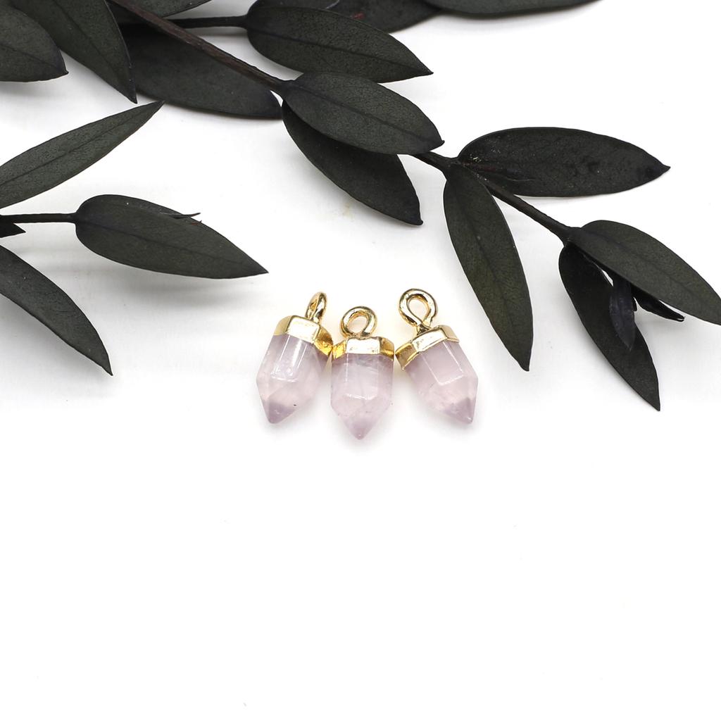 3 шт. небольшой кулон из натурального камня агаты/анетист граненый кулон для изготовления ювелирных изделий DIY ожерелье серьги браслет аксессуар