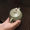 Yixing Purple Clay Pot Handmade Teapot Raw Bean Green Sand Pot Handcarved Patterns Kung Fu Tea Set Gift  Ceramic Tea Pot 150ml