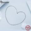 Ожерелье-цепочка BAMOER из стерлингового серебра 925 пробы с сердечком для женщин, мужчин и девочек BSA005