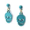[N0736] - Blue and White 'Skull' Designer Earrings