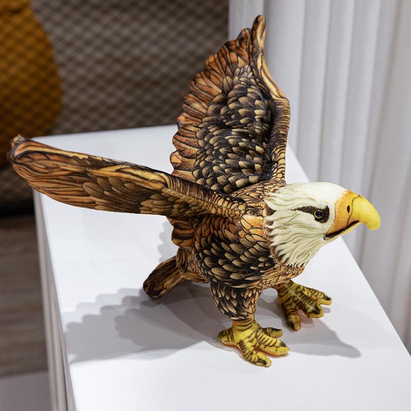 30CM Cute Simulation Eagle Stuffed Animal Plush Toy Swift Eagle Toy Handmade Doll Children's Birthday Gifts Home Decoration