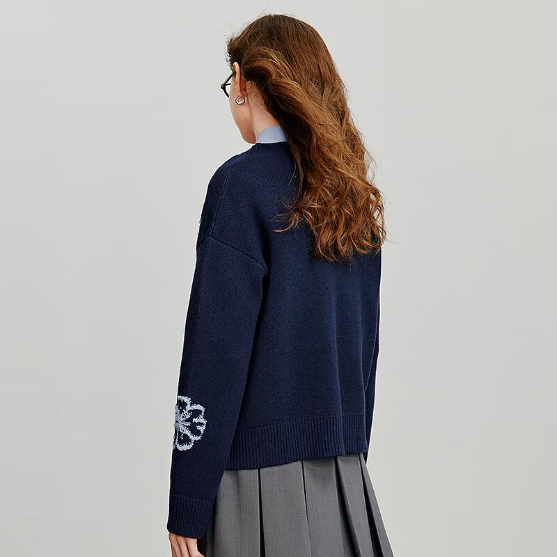 Chuyu Women's Retro V-Neck Knitted Cardigan