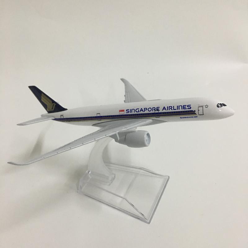 Джейсон Туту 16 см Модель самолета Singapore Airlines Airbus A350 Литой металл Масштаб 1/400