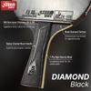 Настольная ракетка DHS DIAMOND Black 7-слойная с накладками Hurricane 3 - Профессиональная ракетка для пинг-понга для вращения и скорости