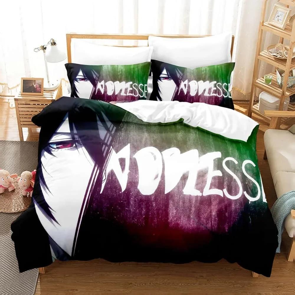 Новый комплект постельного белья Noblesse Односпальный Полуторный Двуспальный Евро-кровать King Size Комплект постельного белья для взрослых и детей Пододеяльник Комплекты Печатный Аниме Комплект постельного белья
