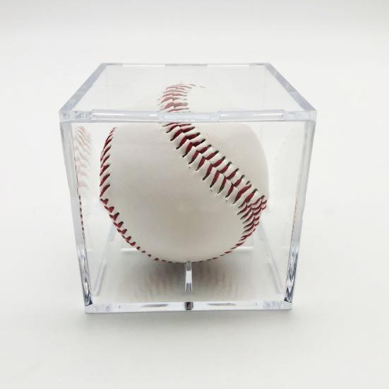 3 шт. Витрины для бейсбольных мячей Высокая прочность Пыленепроницаемые Прозрачные Защищенные от УФ-лучей Витрины-подставки для бейсбольных мячей