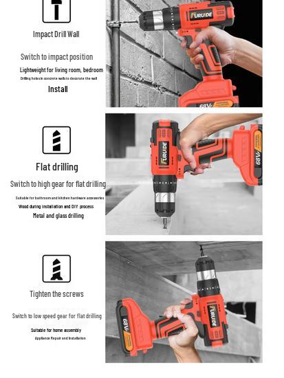 Многофункциональный набор инструментов электрика с дрелью и отвертками