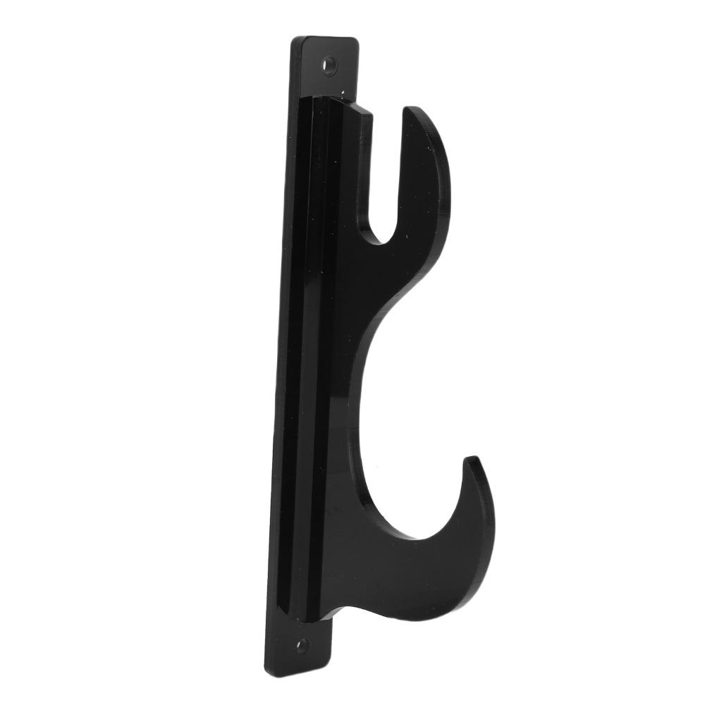 4Pcs Black Wall Mount Sword Stand 16.5x7cm 2 Tier Sword Rack Living Room Display