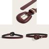 Retro Melad Style Leather Belt For Women With Slimming Design For Casual Wear