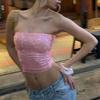 Новый Модный Уличный Стиль Сексуальный Топ-майка без Бретелек Мерцающий С Открытой Спинкой Облегающий для Женщин