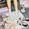 Cute Rabbit Doll Sweet and Cute Lolita Pink Single Shoes Women's Low Heel Round Head Jk Japanese Small Leather Shoes Bow