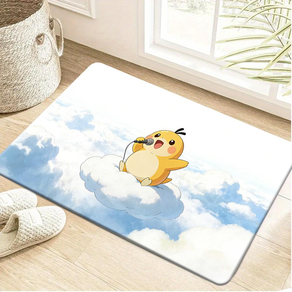 Pokemon Forest Adventure Print Non-slip Doormat, Soft Absorbent Floor Rug for Home Decor
