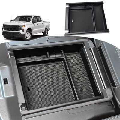Органайзер-лоток для центральной консоли для -2025 GMC Sierra/Chevy Silverado, подлокотник, автомобильное хранилище, дополнительный автомобильный бокс, аксессуары из АБС-пластика