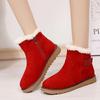 Обувь для женщин корейские замшевые женские зимние сапоги большие красные ботильоны ботильоны зима 2024 новинка дизайнерская роскошь не скользкая обувь