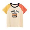 Boys' Summer Short-sleeved T-shirt New, Children's Shoulder-plugged Top, Foreign-style Cartoon Children's Clothing