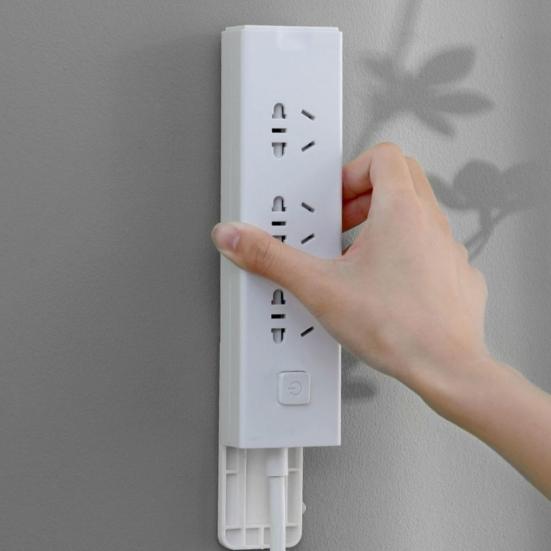 5Pcs Power Strip Holder Self-Adhesive Punch-Free Surge Protector Socket Holder Cable Management Wall Mount Desktop Mobile Socket Fixer