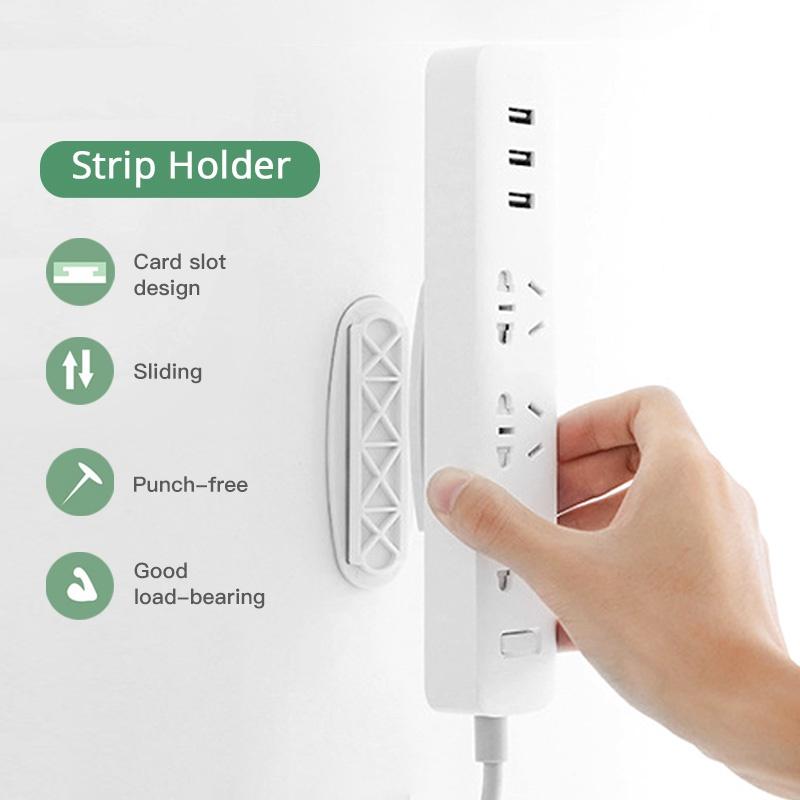 FONKEN Socket Retainer Adhesive Fixer Strip Holder Insert Type Removable For Wall-Mounted Router Rack