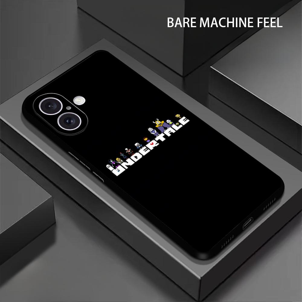 Популярная Пиксельная Игра Undertale Чехол для Телефона Для iPhone 16 15 14 13 12 11 X XR XS 8 Plus Mini Pro Max Мягкий черный Ударопрочный Чехол