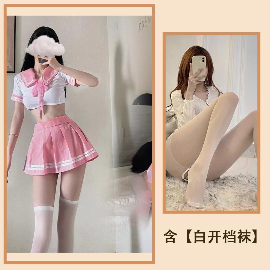 Сексуальное белье Косплей Сексуальная униформа Соблазнение Обтягивающая студенческая мини-юбка Матроска Живая игра Костюм