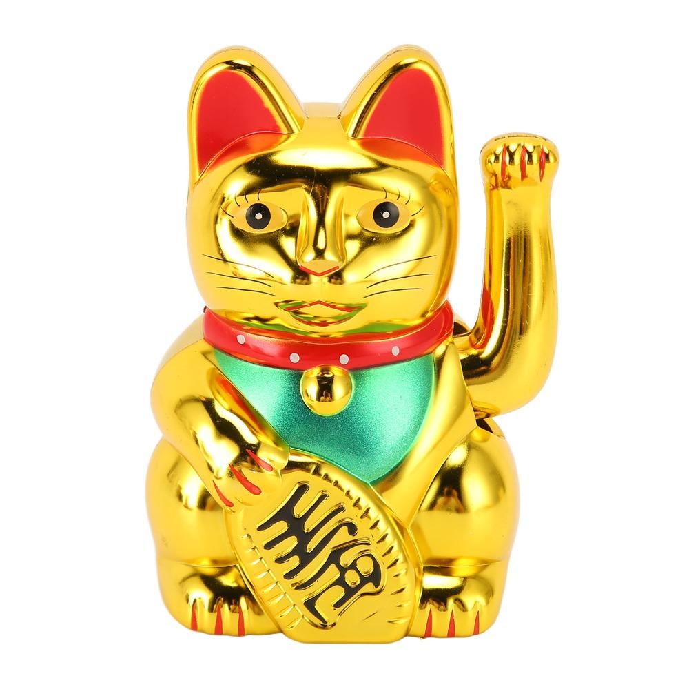 Plastic Feng Shui Fortune Cat golden Home Auspicious Decor Restaurant & Hotel Decor