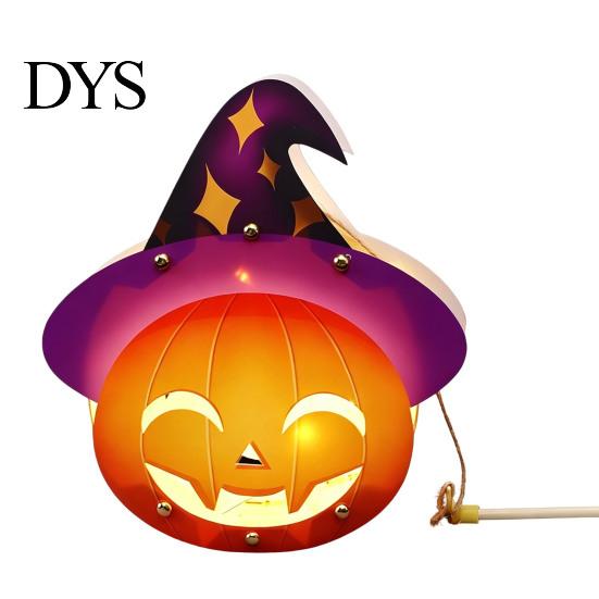 DIY Art Kits for Home Gardening Halloween Lantern Craft Set Kids, Handheld Paper Pumpkin Ghost with LED Light Trick or Treat Party Decoration,