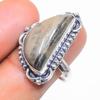 Ocean Fume Agate Handmade 925 Sterling Silver Jewelry Ring Size 7 H5b28