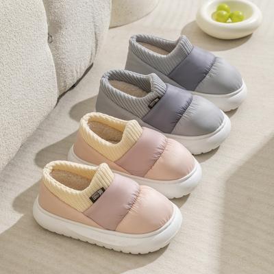 Зимние мужские тапочки из хлопка, плюс бархатная домашняя хлопковая обувь для мужчин и женщин, теплая удобная повседневная обувь, нескользящие тапочки для пар