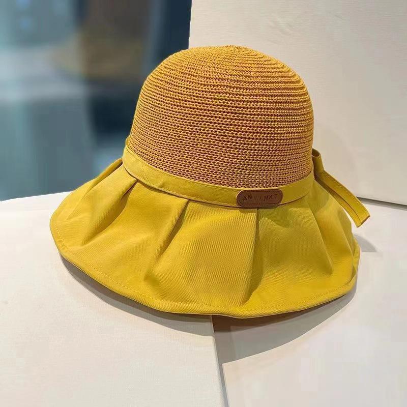 Women Bucket Hat Summer Uv Protection Big Wide Brim Beach Sun Hats Outdoor