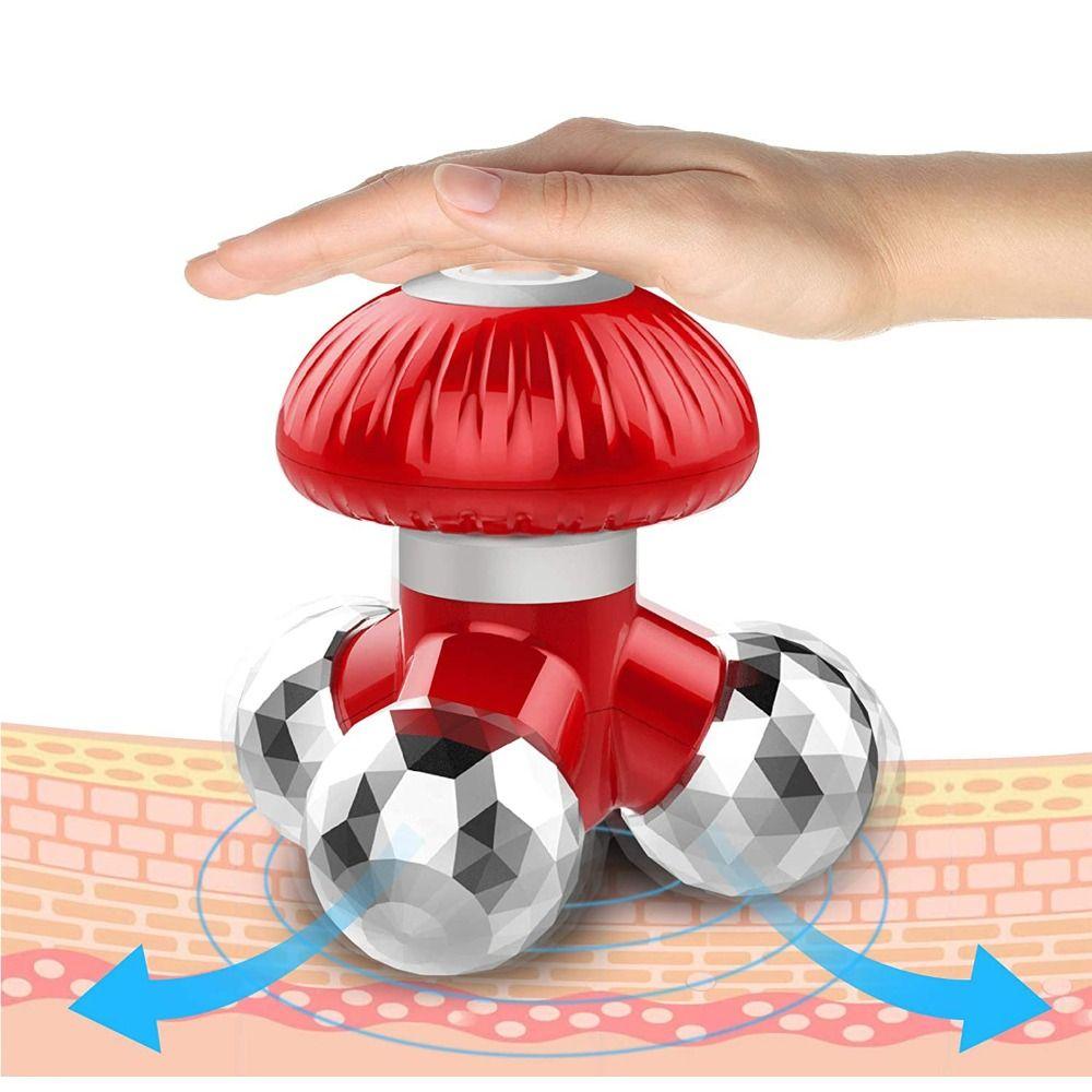 Massage Tool Home Use Body Care Tool Mini Massager with 3 Kneading Massage Heads Vibrating Massager