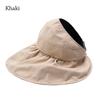 Women Summer Foldable Wide Brim Panama Hat Beach Cap Sunshade Hat Sun Cap Bucket Hat