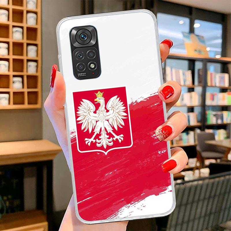 Чехол для телефона с флагом Польши для Xiaomi Redmi Note 15 14 13 12 11 10 Pro Plus 14S 12S 11S 11T 11E 10S Мягкий чехол-бампер Redmi No