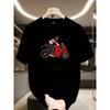 Large Size Breathable and Fun Clothes Ducati Men's Motorcycle Printed T-shirt Informal Cotton Top Fashionable and Handsome