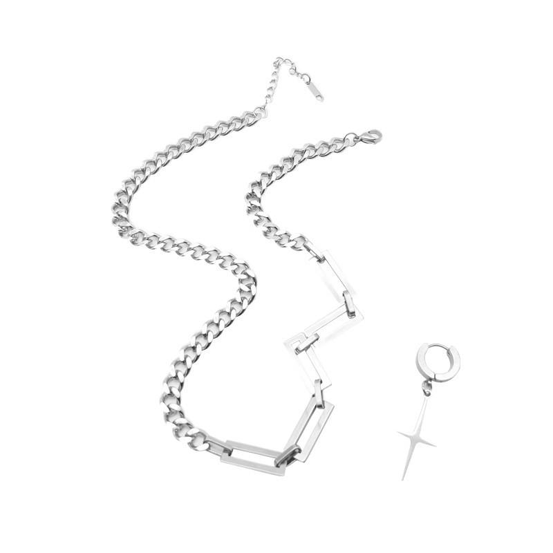 Кубинская титановая стальная хип-хоп цепь: Универсальное ожерелье в уличном стиле