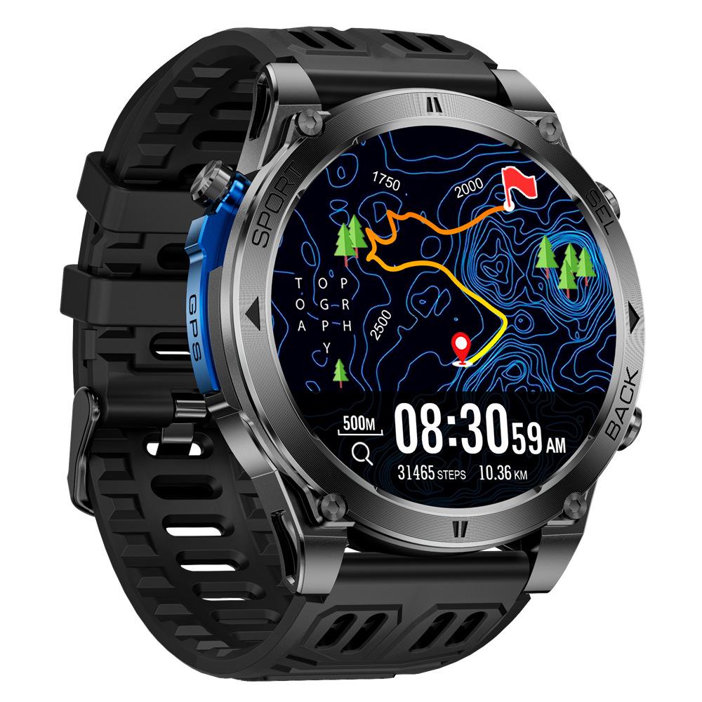 Умные часы T-RX4 Ultra: 1,7-дюймовый экран, аккумулятор 850 мАч, GPS, высота, барометр, компас