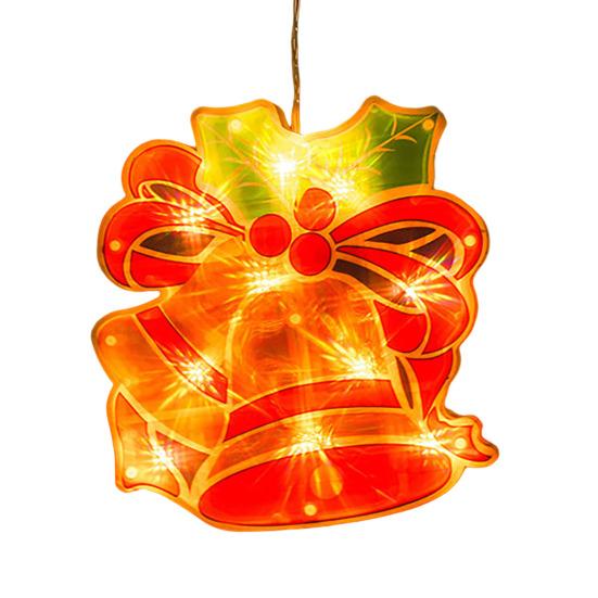 Светодиодные рождественские гирлянды на присосках, подвесные светильники в виде Санта-Клауса, лося, звезды, сезонные знаки, работающие от батареек, лампы на присосках