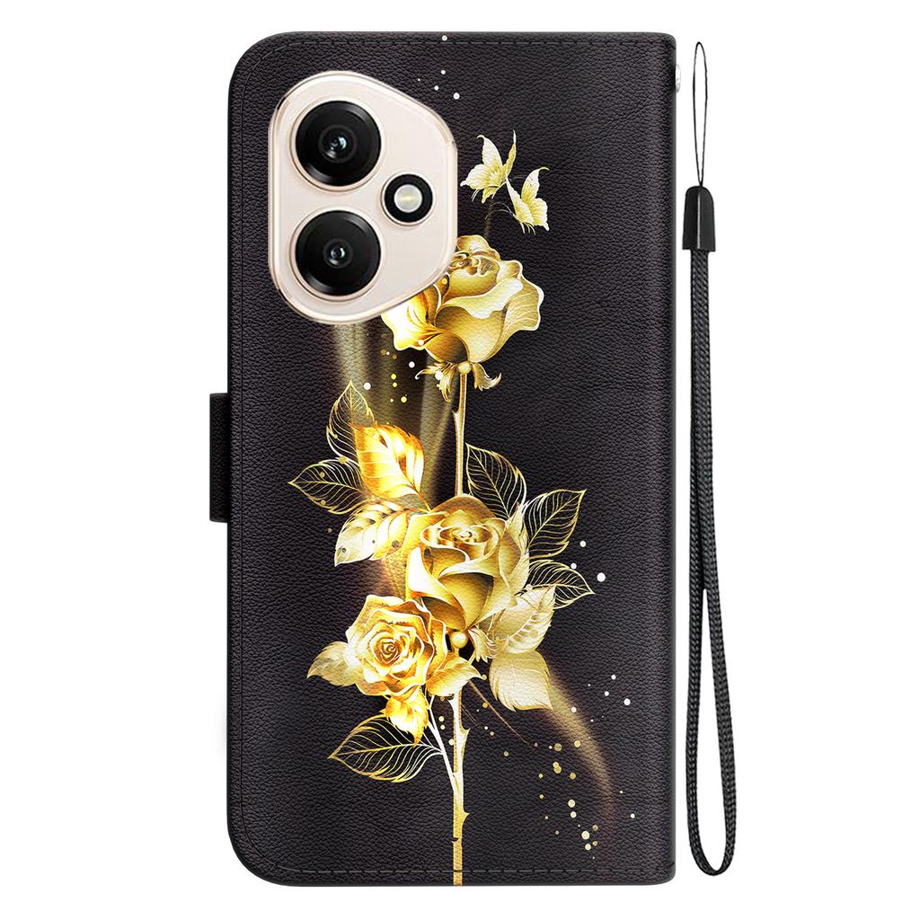 For Honor 400 5G (Global) Wallet Phone Case Anti-Drop Pattern Printing Leather Flip Cover with Strap