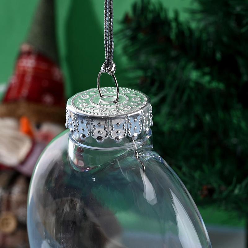 6/8/10 см пластиковый прозрачный рождественский шар домашнее рождественское вечернее украшение сделай сам прозрачный заполняемый подвесной кулон на елку украшение