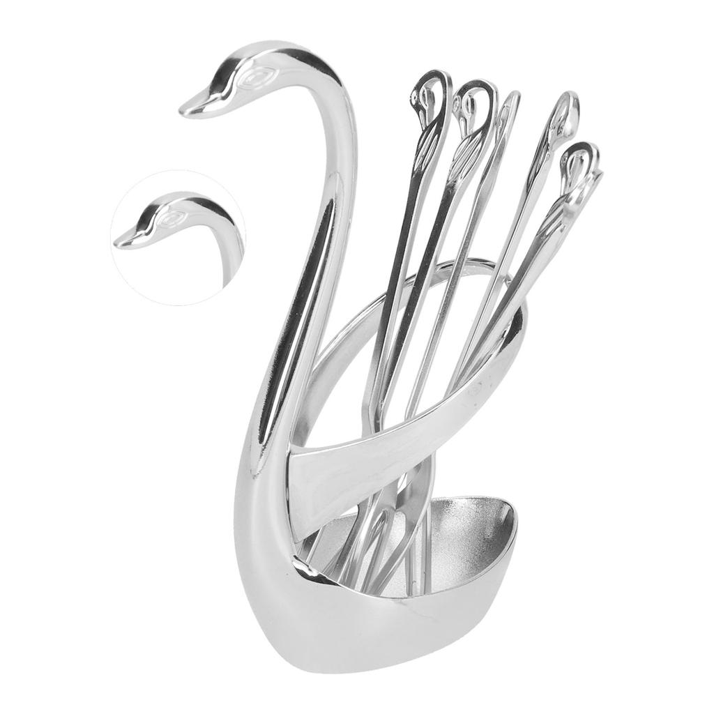 Tableware   Zinc Alloy Fruit Dessert Tasting Forks Spoon with   Base for Home Kitchen