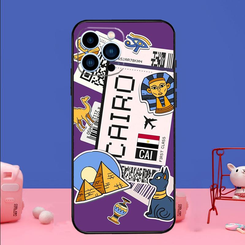 New York TOKYO Traveltickets Phone Case For iPhone 17 16 14 13 12 11 15 Pro Max mini 15 16 Plus 16e 17 Air Bumper Cover