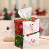 Decorative Christmas Tissue Paper Holder Non-woven Fabric Toilet Paper Storage Box Cover  Kids