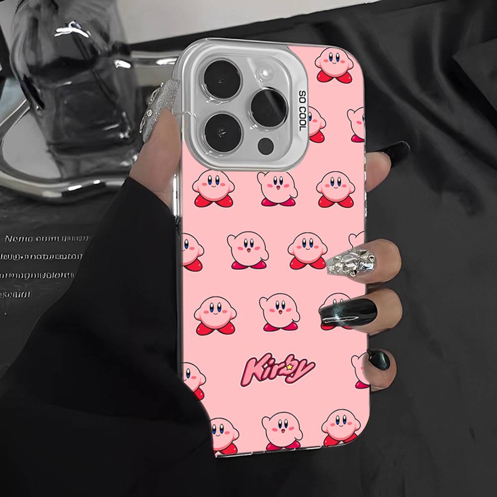 Звезды K-Kirby Прозрачный чехол для телефона для iPhone 16 15 14 13 12 11 Pro Max 17 Plus Цветная накладка