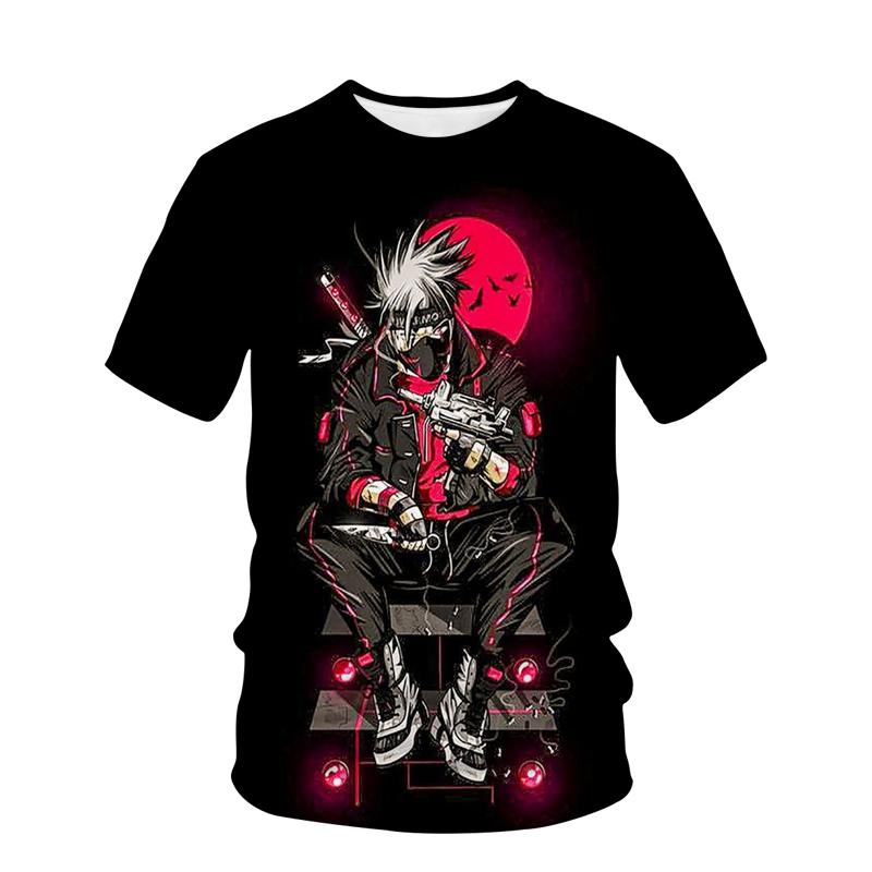 Флаг деревянный Какаши Наруто зомби анимация футболка черепаха мода косплей большая змея таблетка принт летние мальчики