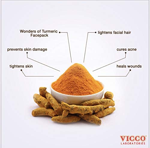 Vicco Куркума Крем для кожи с маслом сандалового дерева для здоровой сияющей кожи 50 г Упаковка из 2 натуральных увлажняющих средств