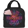 Mandala Boho Crescent Moon Sun Dreamcatcher Lunch Bag Waterproof Portable Tote Bag for Fashion Lunch Box with Zip Closure