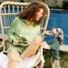 NEIWAI Spring/Summer Collared Silhouette Sweatshirt and Short Drawstring Sweatpants Set