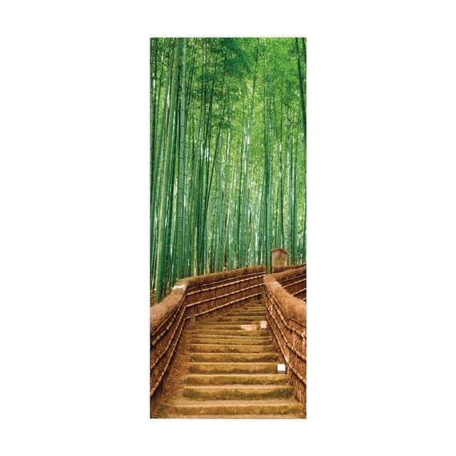 Дверные наклейки визуальное пространство пляжный коридор искусство водонепроницаемые обои гостиная спальня дверные обои ПВХ самоклеящиеся наклейки