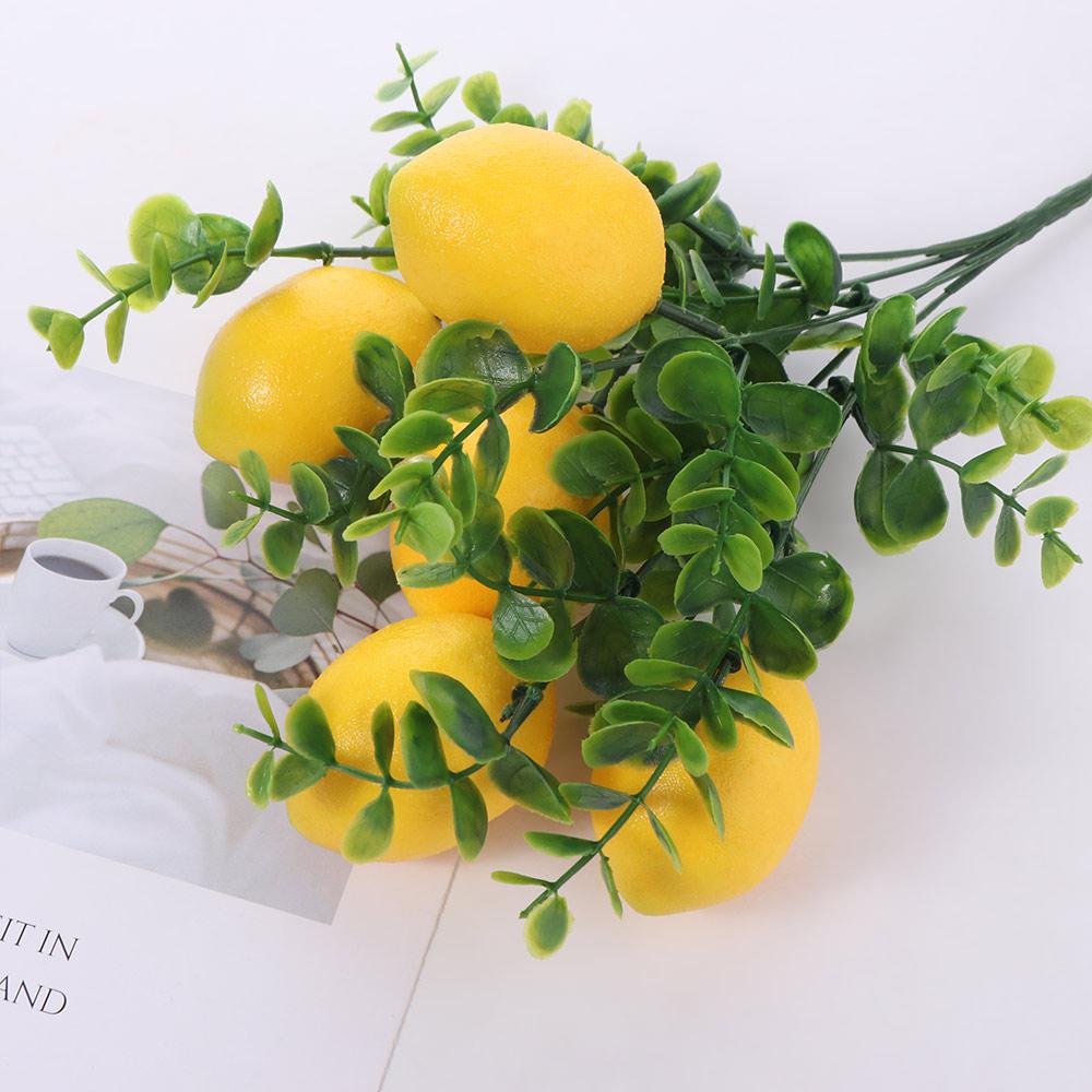 Foam Simulation Lemon Fruit DIY Fake Plants Green Plants Artificial Lemon Branches Home Decoration