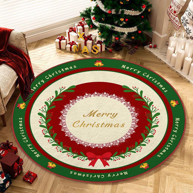 Большой круглый ковер из искусственного кашемира - гидрофобный и нескользящий, идеально подходит для гостиной или спальни