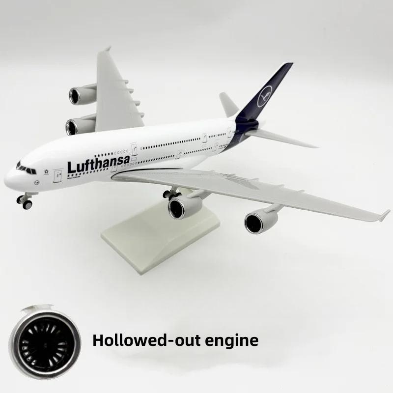 Игрушка Детская 30СМ Модель Самолета A380 Новая Авиакомпания Lufthansa 380 с Колесами Смола Модель Самолета Коллекция Самолетов Подарок