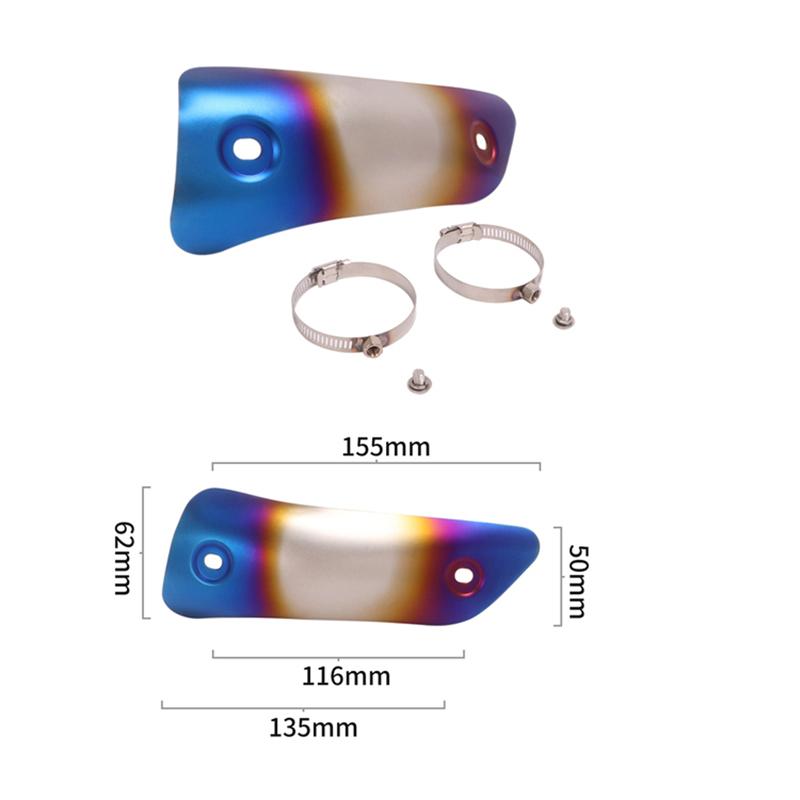Motorcycle Exhaust Muffler Carbon Fiber Protector Escape Heat Shield Cover Guard Anti-scalding Cover For z900 Pit Bike Vintage